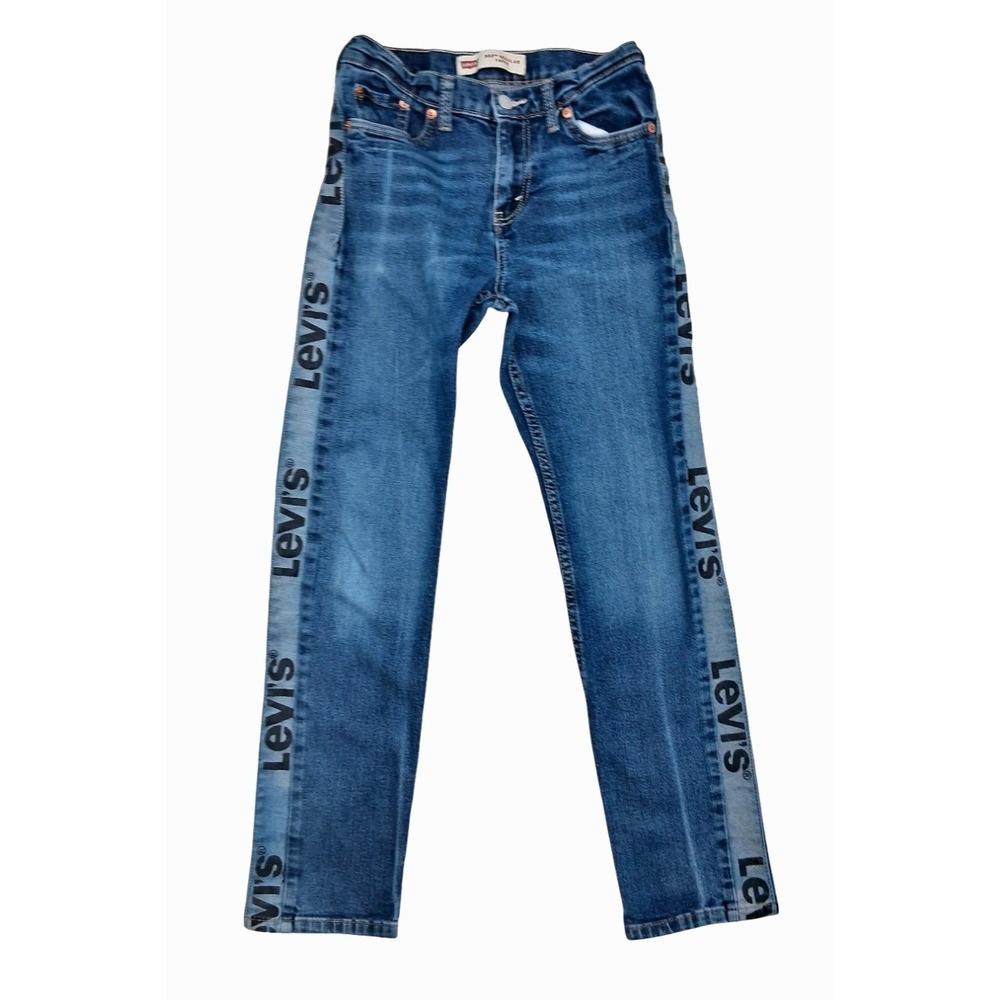 Levis 502 Vintage Jeans Womens Blue Tapered Leg W27 L27 Logo Side Stripe Denim